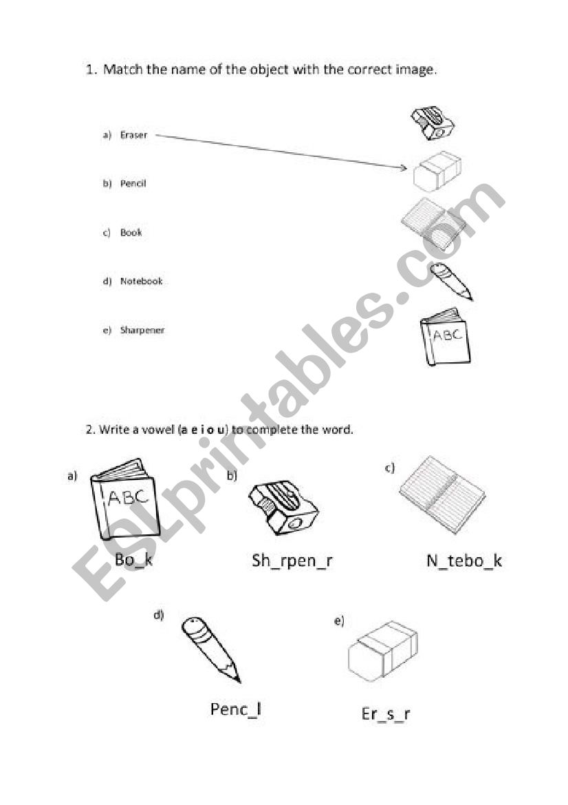 School ting worksheet