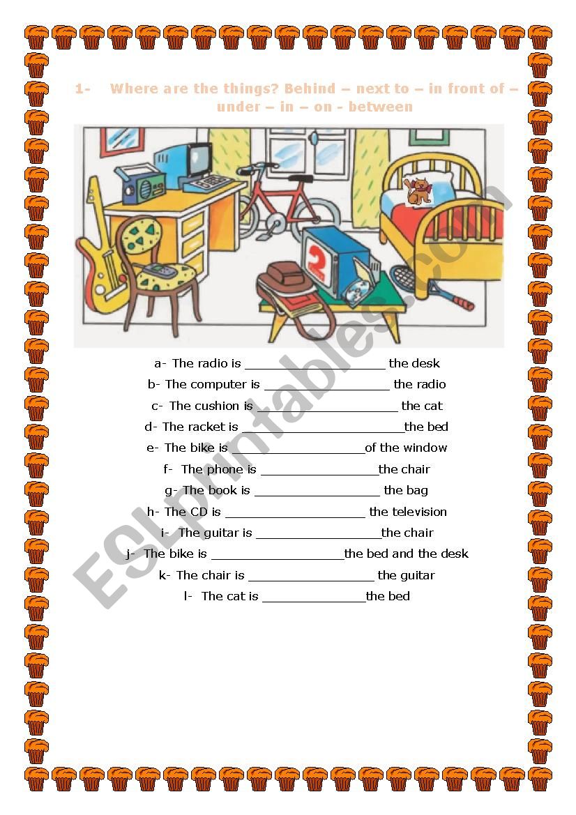 prepositions of place worksheet