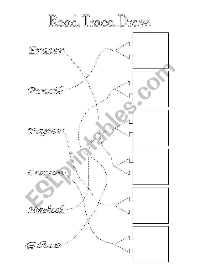 classroom objects worksheet