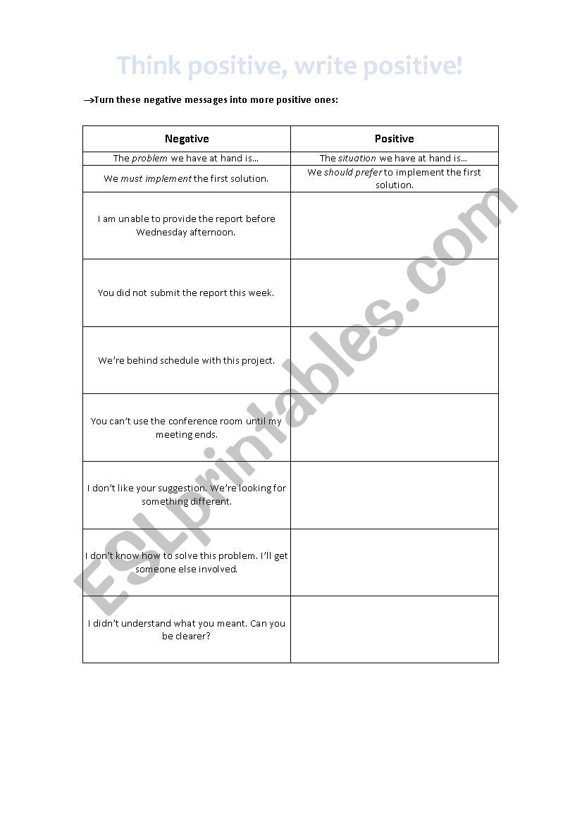 email writing advanced worksheet