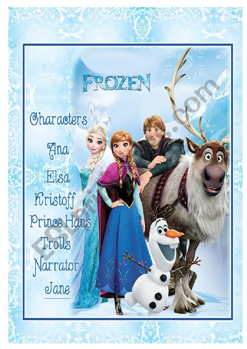 stories for children Frozen worksheet