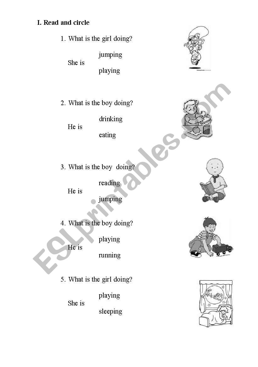 Verbs worksheet