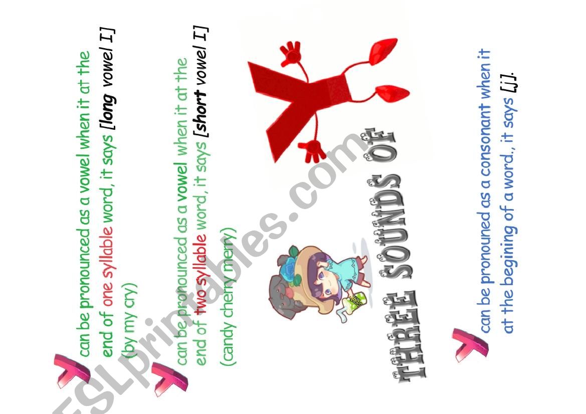 3 Sounds of Y worksheet