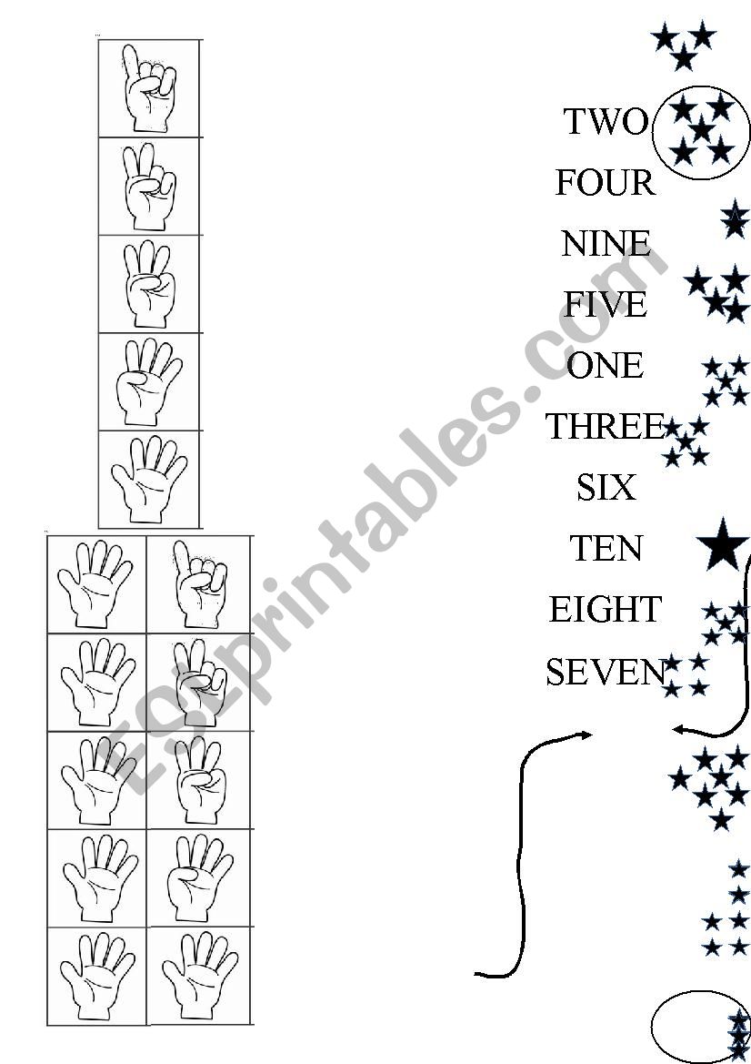 Numbers up to 10 worksheet