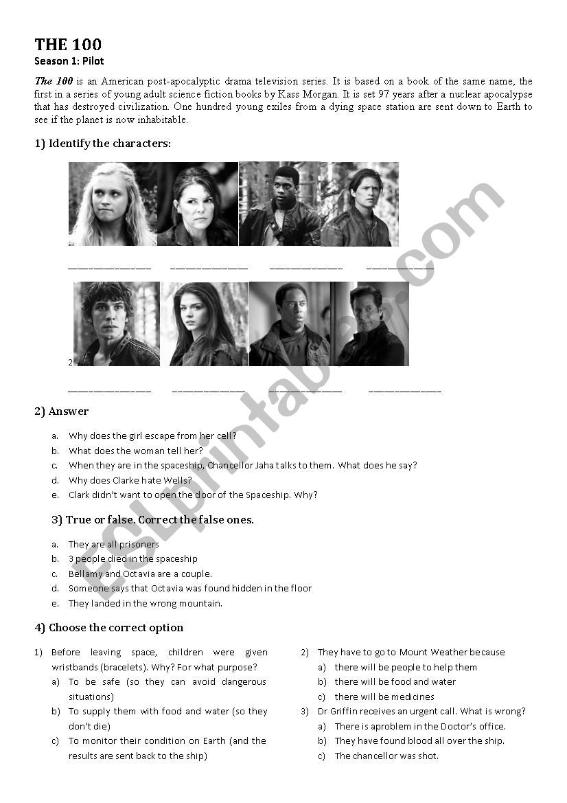 The 100 pilot worksheet