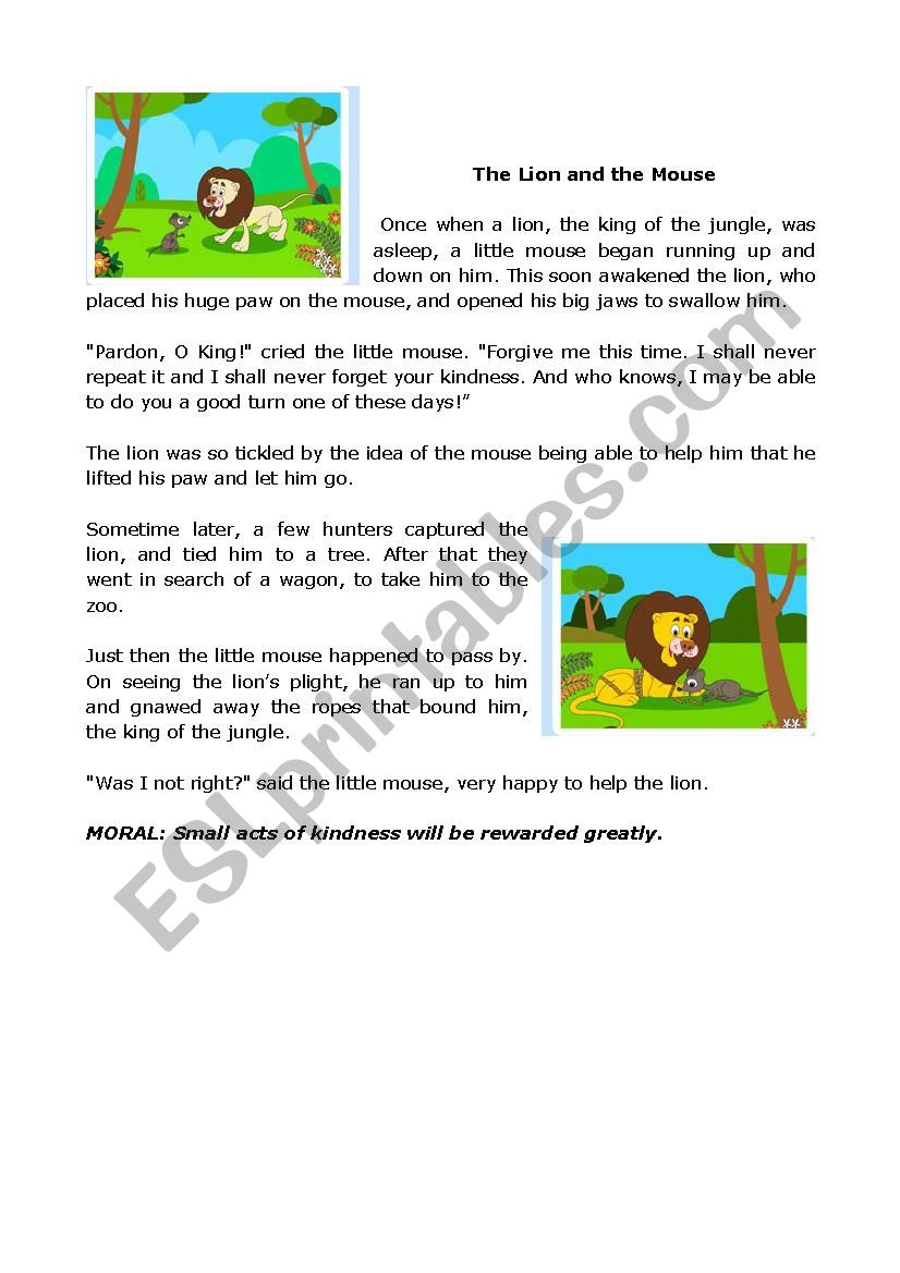 animal-story-fable-esl-worksheet-by-ephy