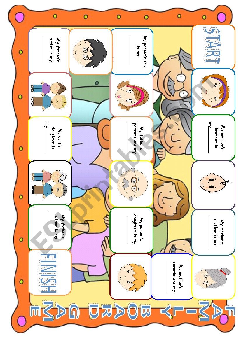 FAMILY BOARD GAME worksheet