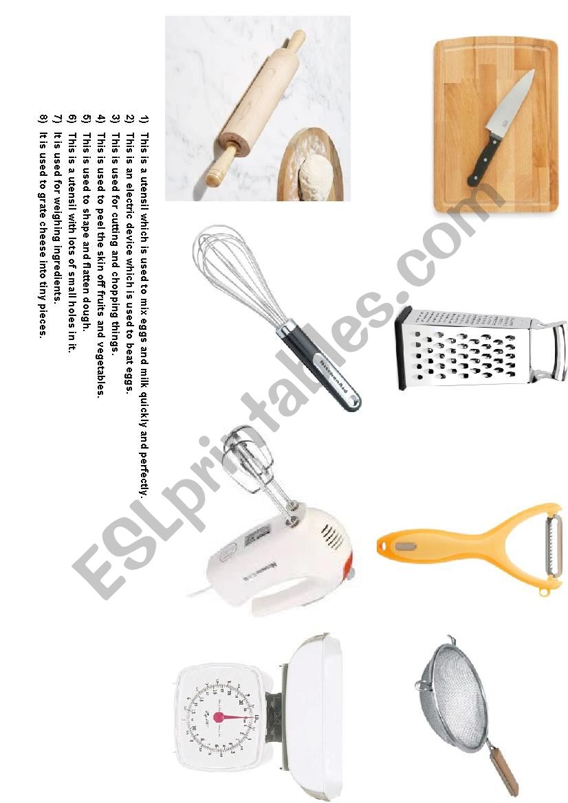 Kitchen Utensils worksheet