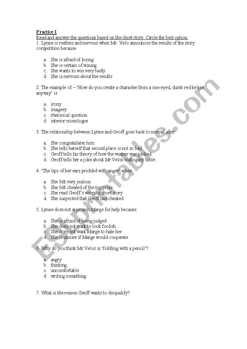 english worksheets worksheet