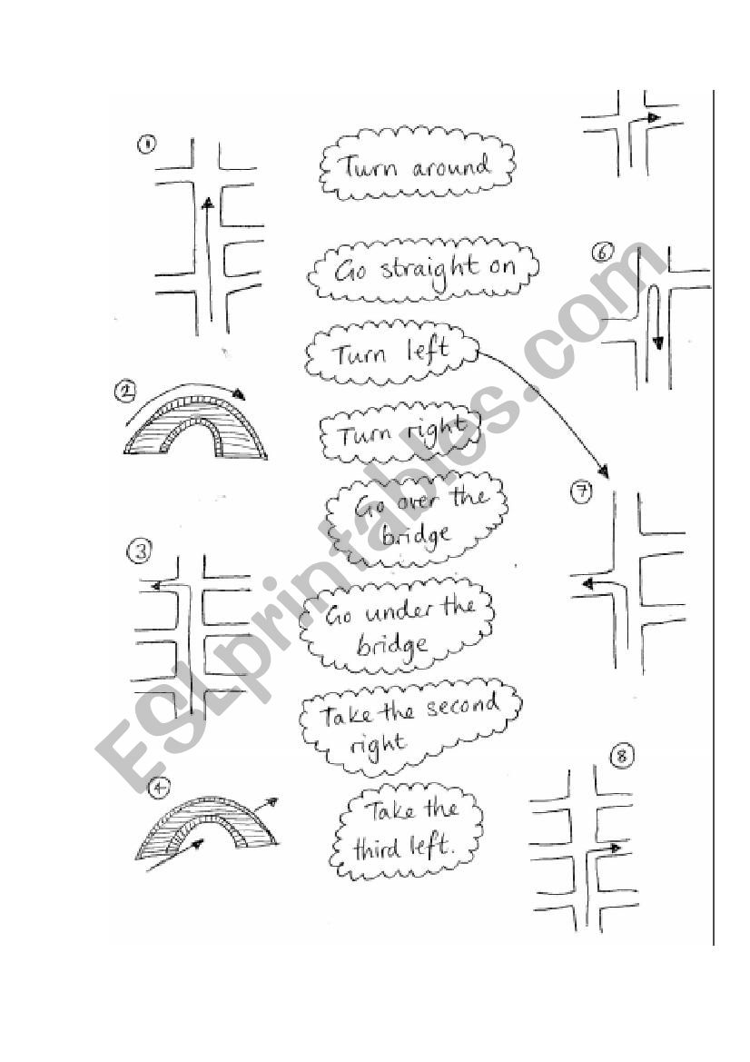 Directions worksheet