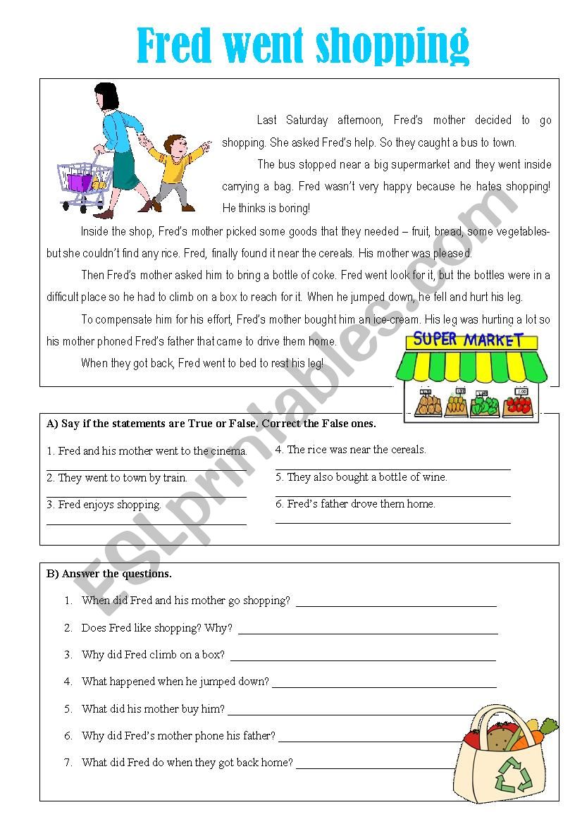 I go shopping on saturday. Going shopping Worksheets. Last Saturday afternoon. Going shopping last Saturday afternoon Fred's.