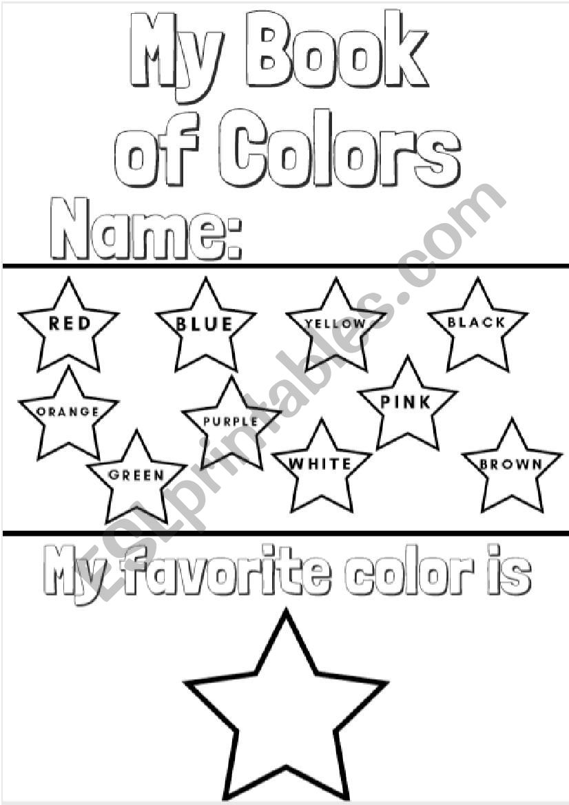 My book of Colors worksheet