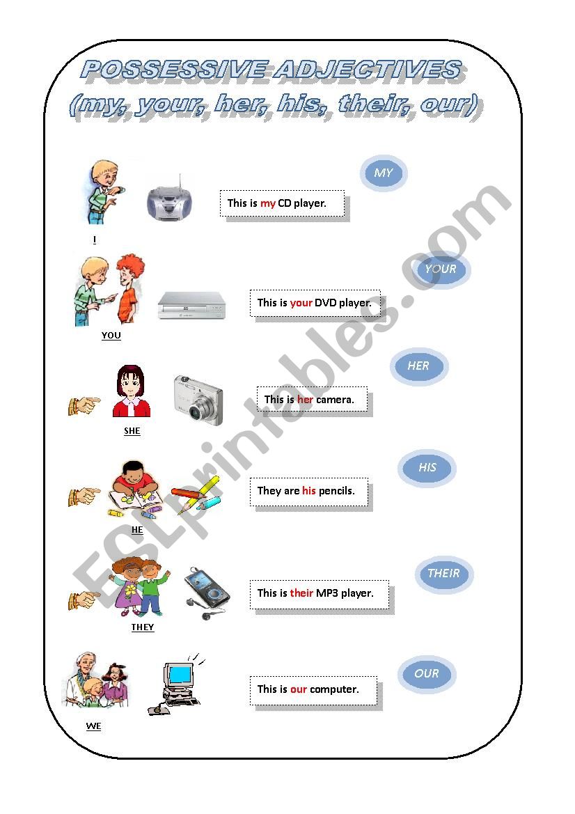 Possessive Adjectives worksheet