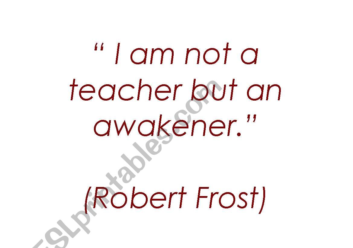 QUOTE ABOUT TEACHING 2 worksheet
