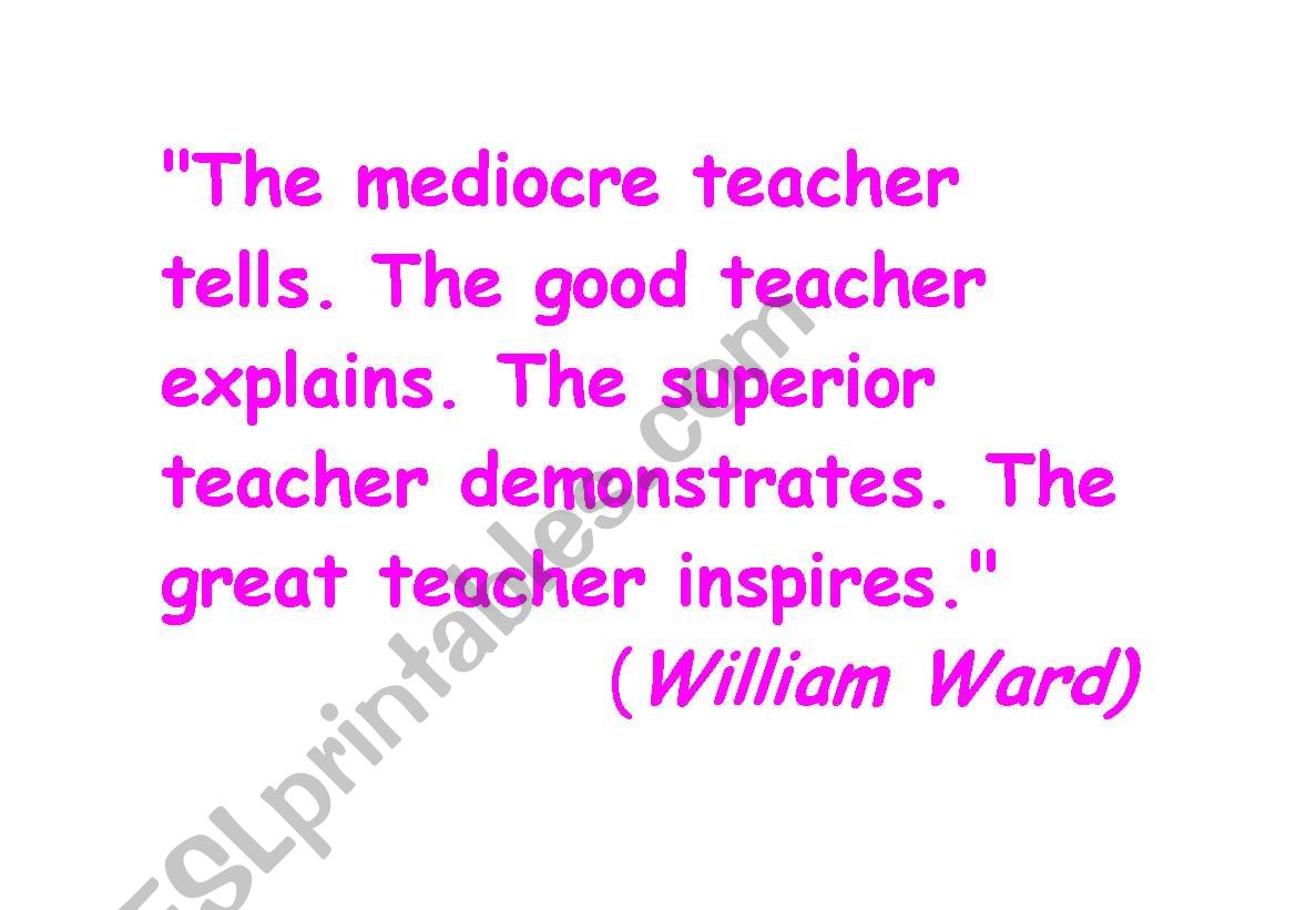 QUOTE ABOUT TEACHING 6 worksheet