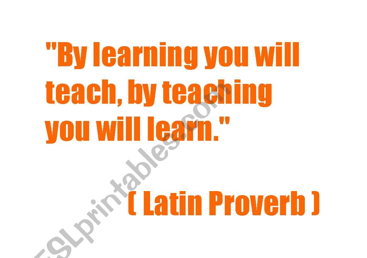 QUOTE ABOUT TEACHING 7 worksheet