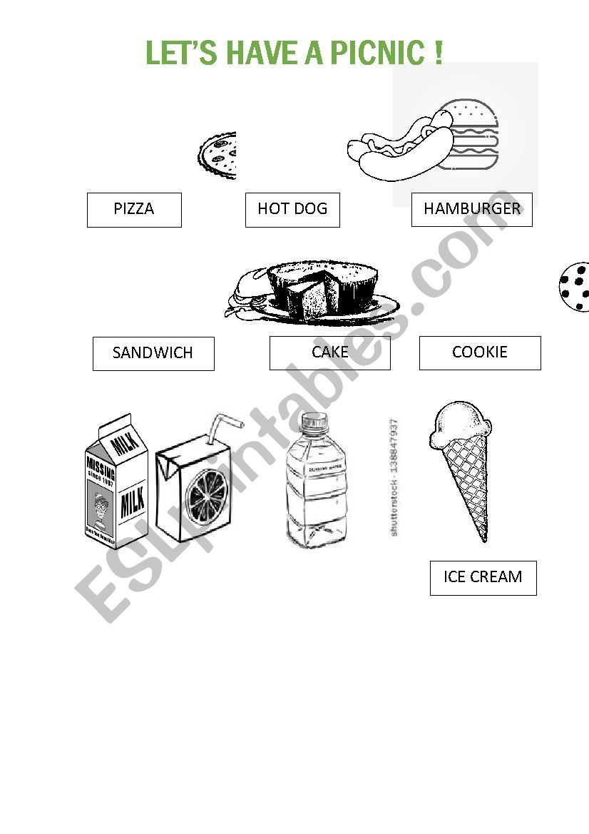 Lets have a picnic! worksheet