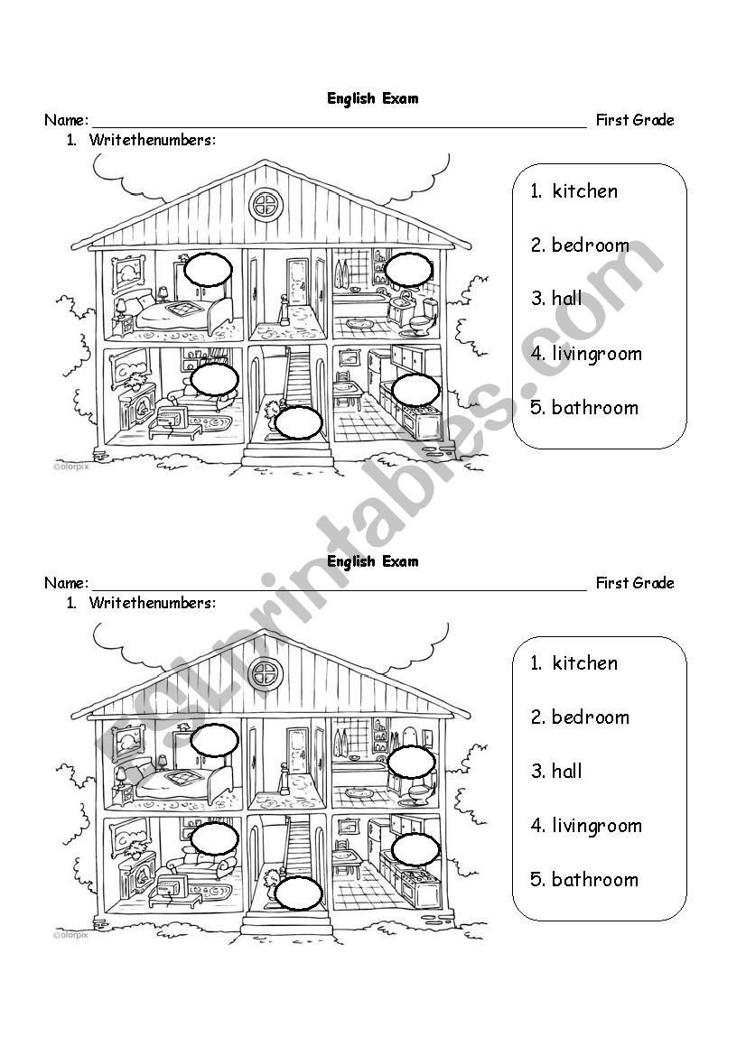 House - exam worksheet