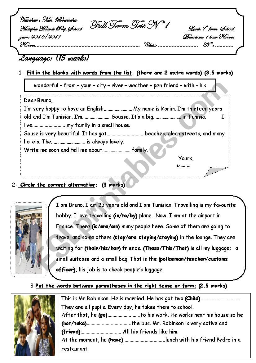 synthese 1 worksheet