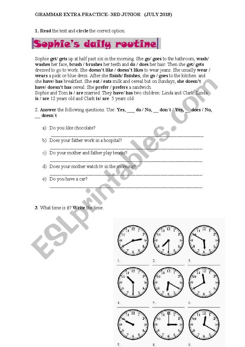 Test worksheet