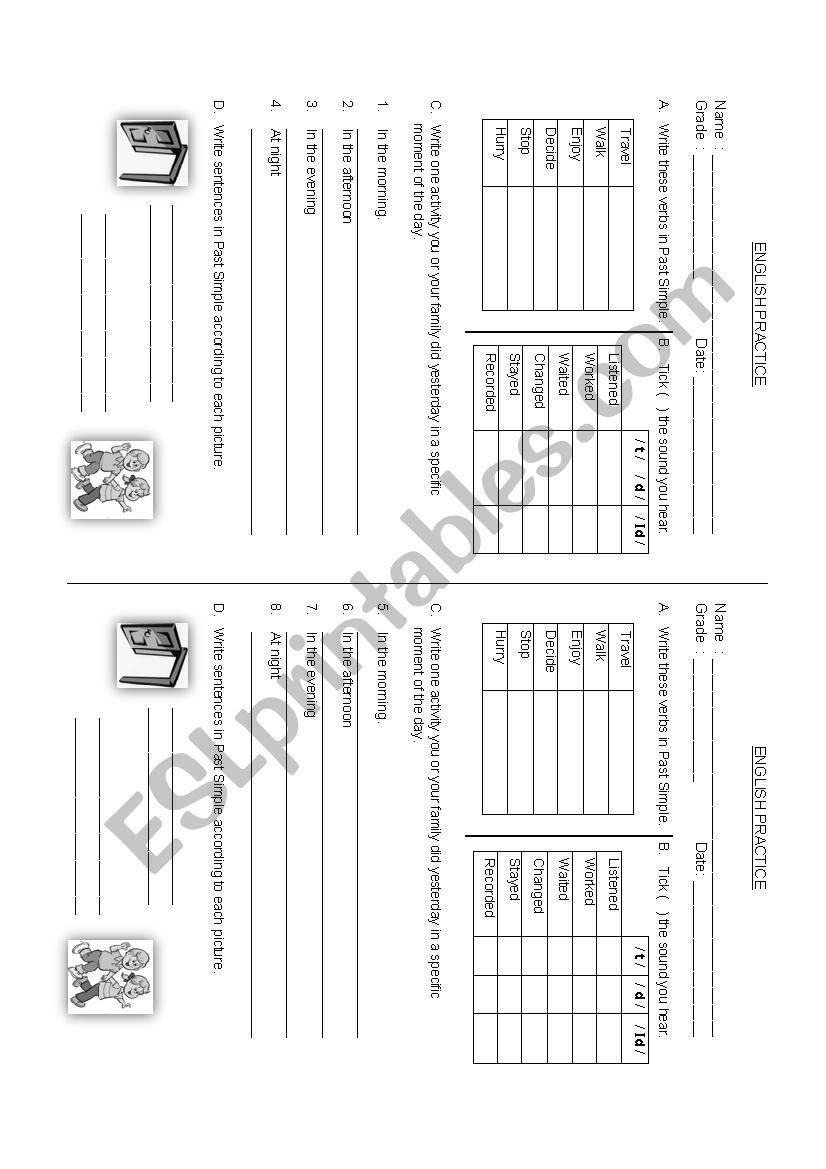 WAS AND WERE worksheet