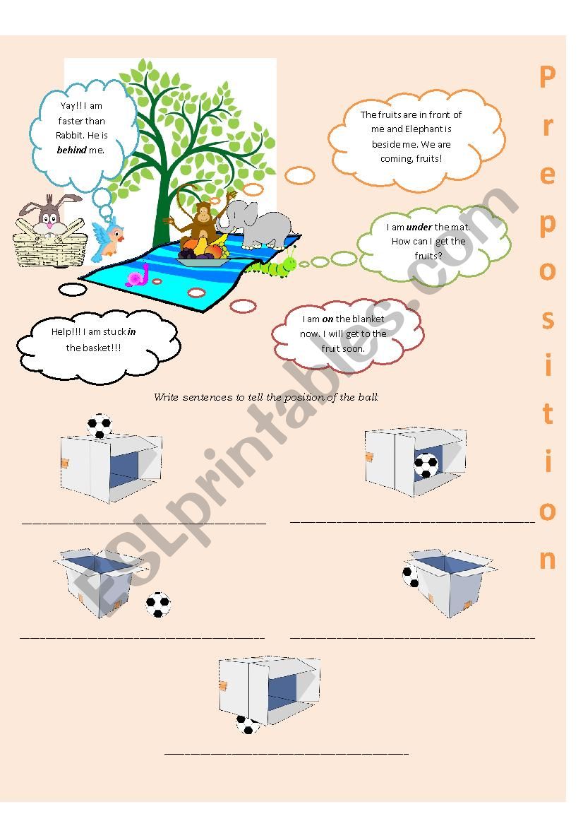 Preposition worksheet