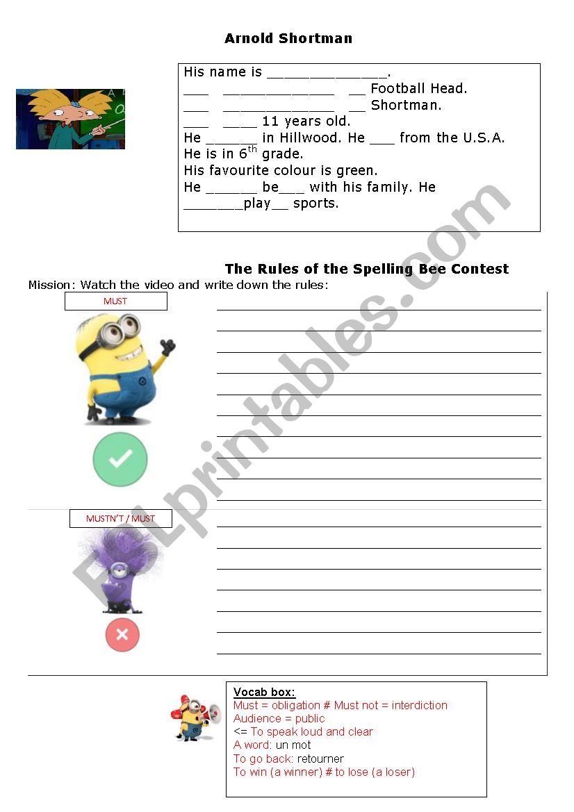 Arnold worksheet