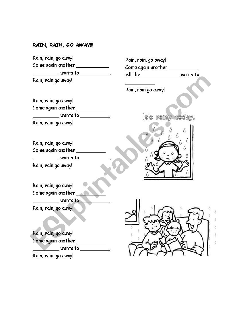 SONG: FAMILY worksheet