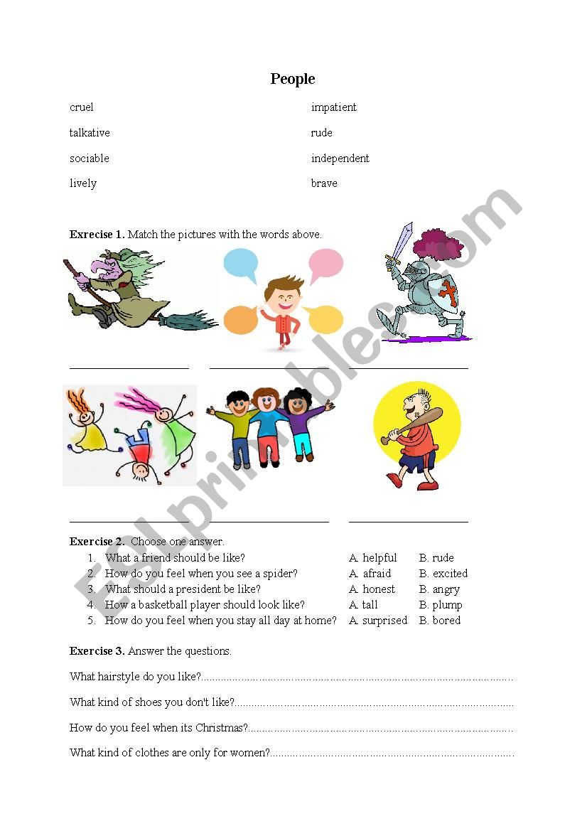 People worksheet