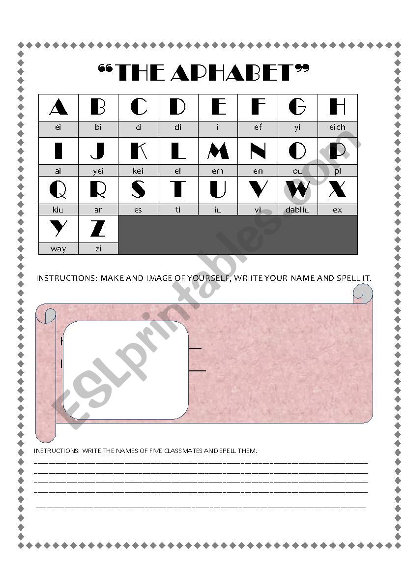 The Alphabet  worksheet