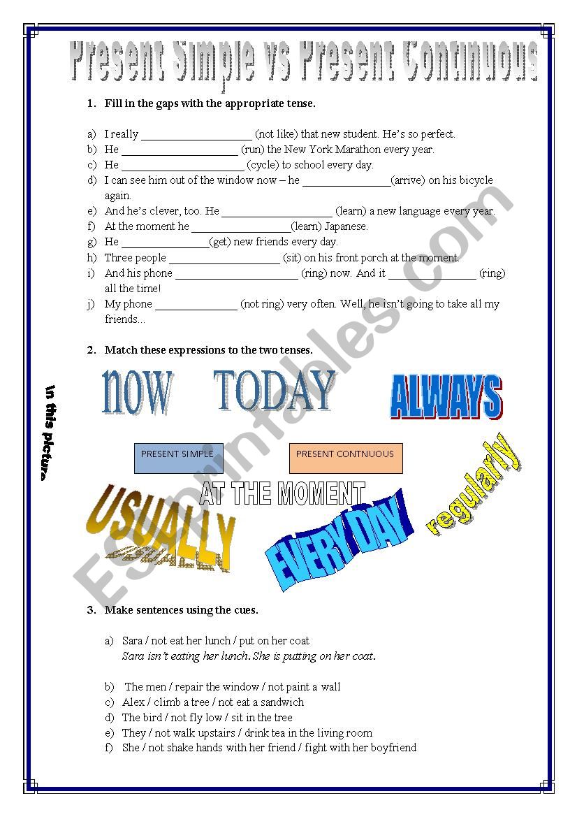 Present Simple vs Present Continuous