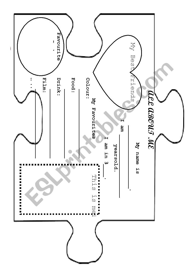 ALL ABOUT ME worksheet