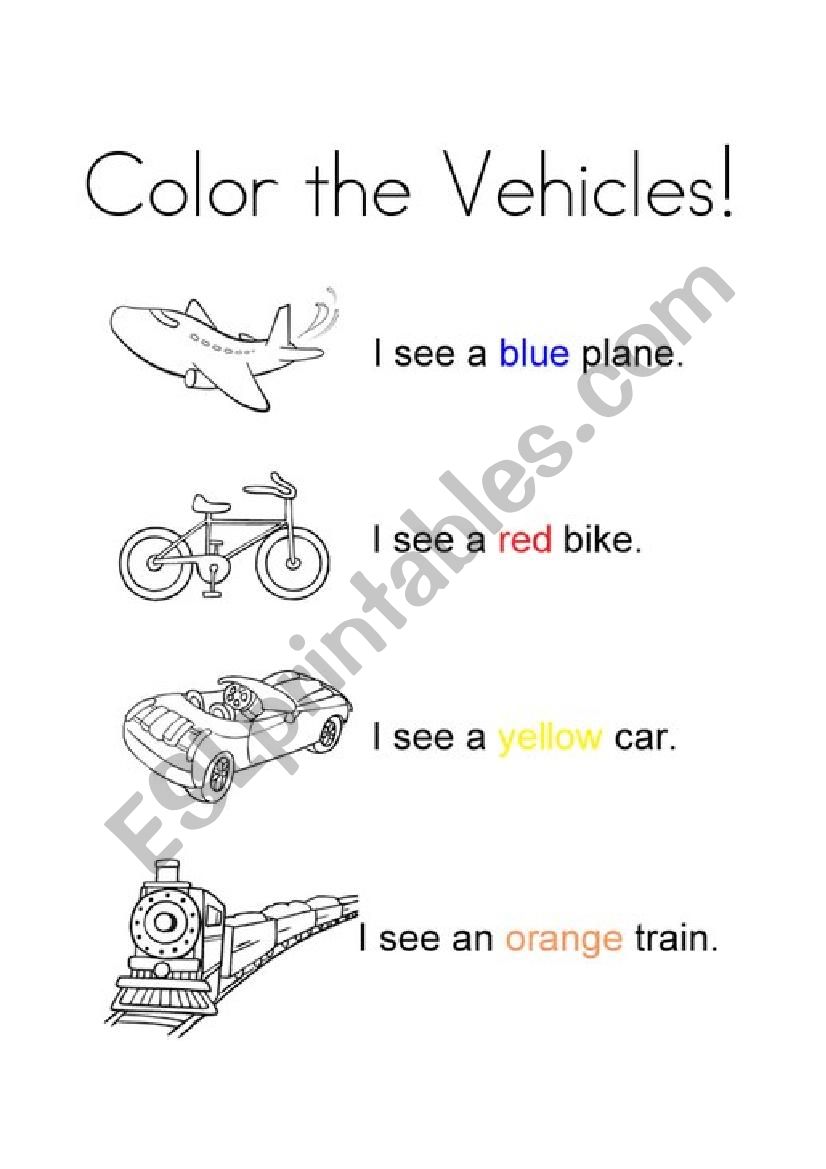 colors worksheet