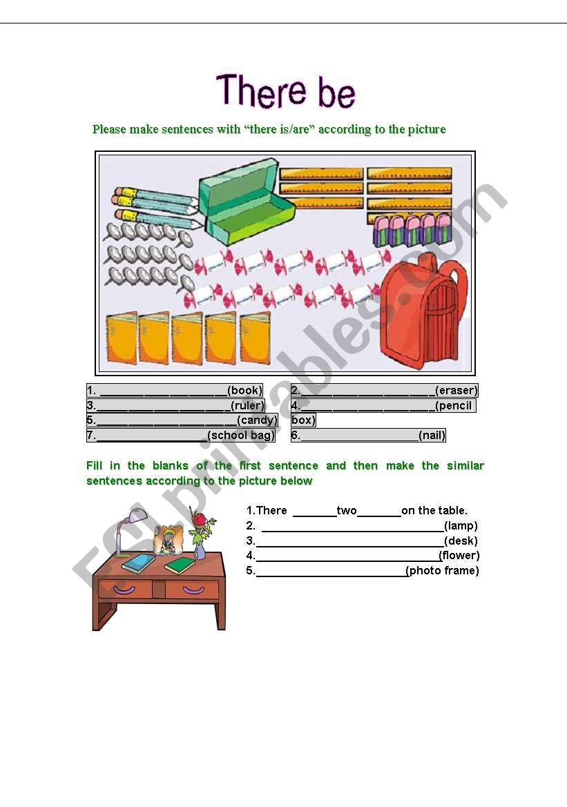 There is/are worksheet