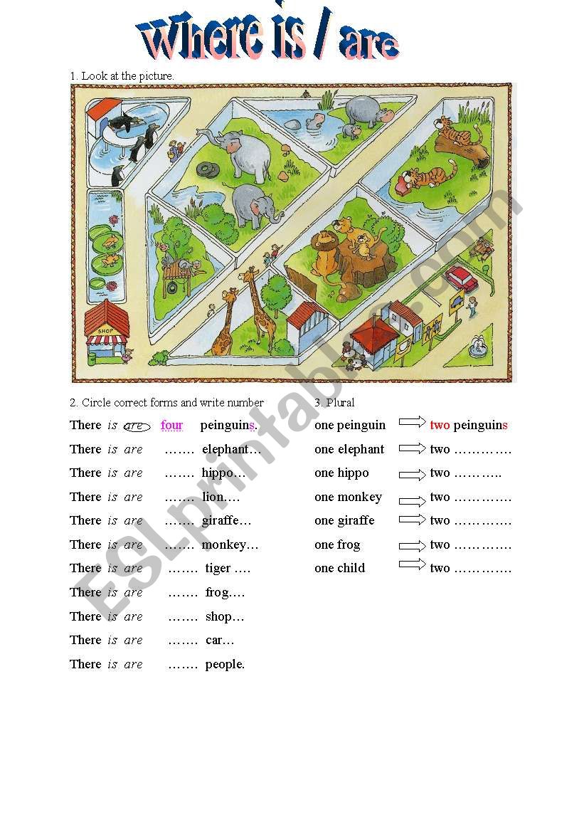 where is /are worksheet