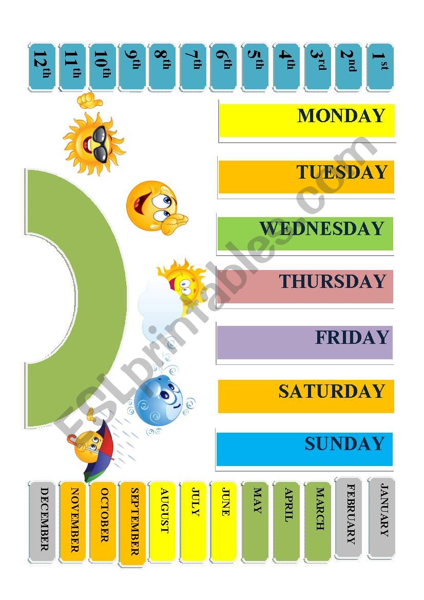 Poster calendar worksheet