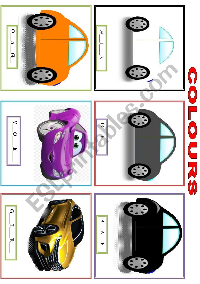 COLOURS - FLASHCARD 2 worksheet