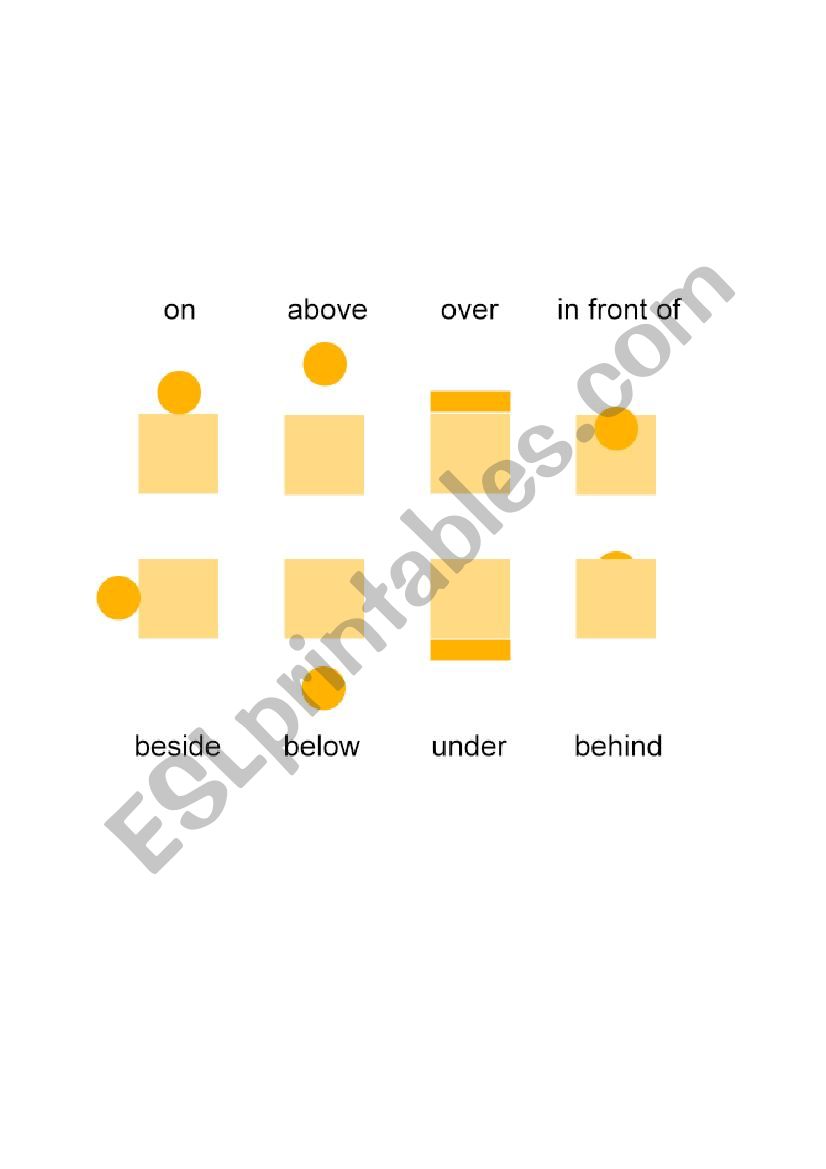 Prepositions/place worksheet
