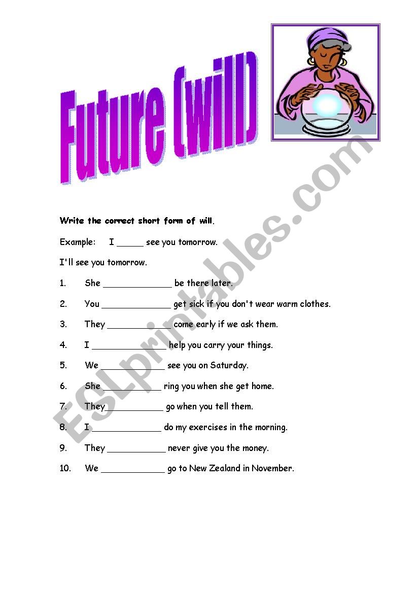 WILL worksheet