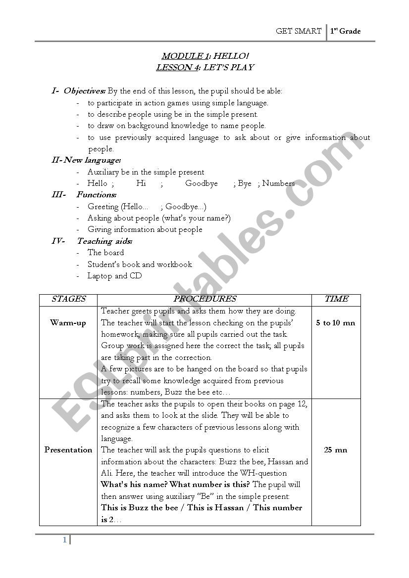 Get smart worksheet