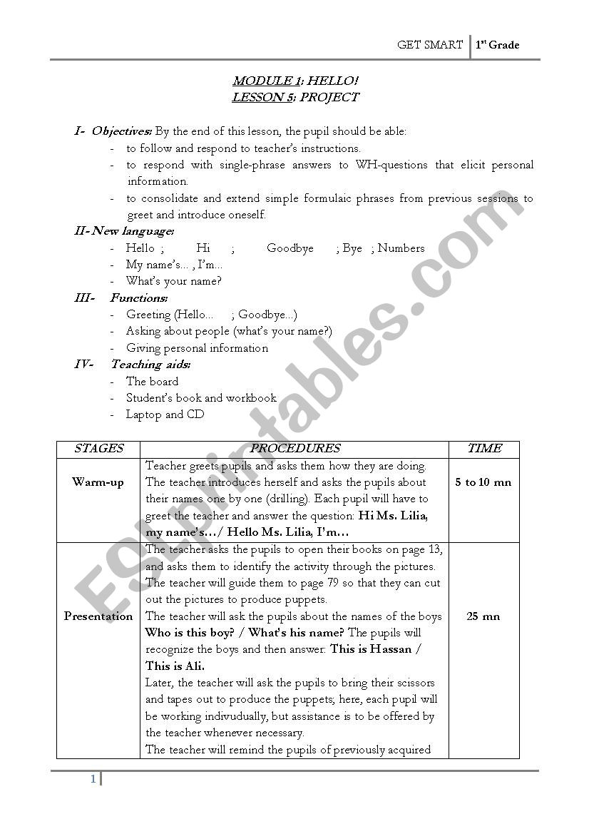 Get smart worksheet