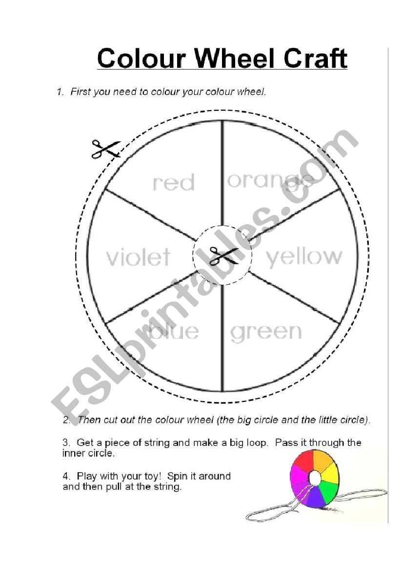 Colour Wheel Craft worksheet