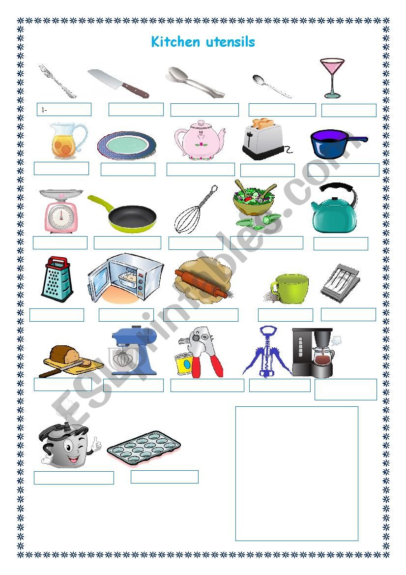 Kitchen Utensils worksheet