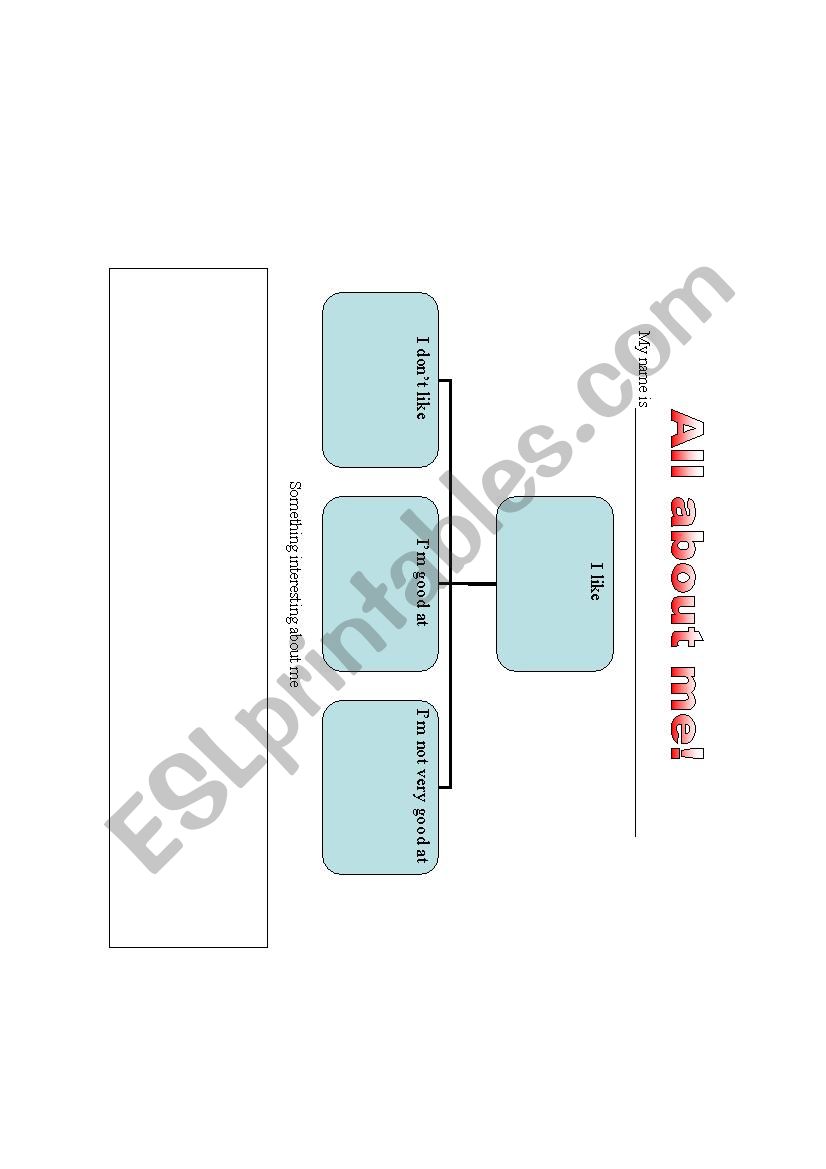 All about me worksheet
