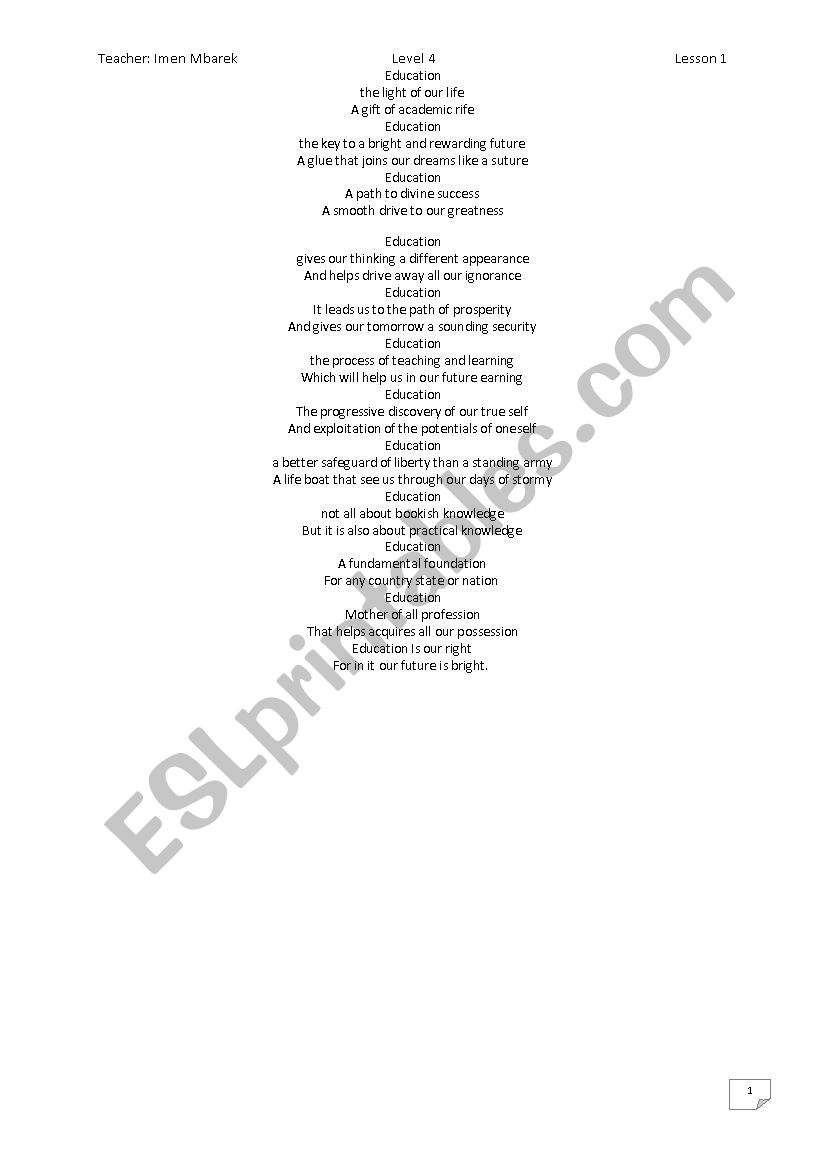 Schoo-related words worksheet