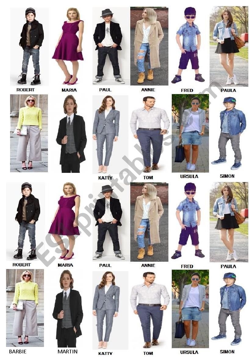 DESCRIBING CLOTHES - ESL worksheet by yizelt