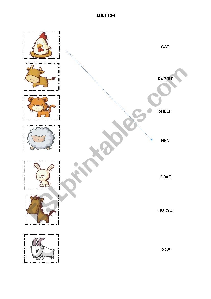 Farm animals worksheet