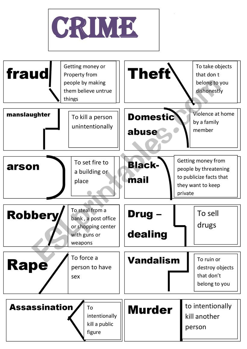  crime worksheet