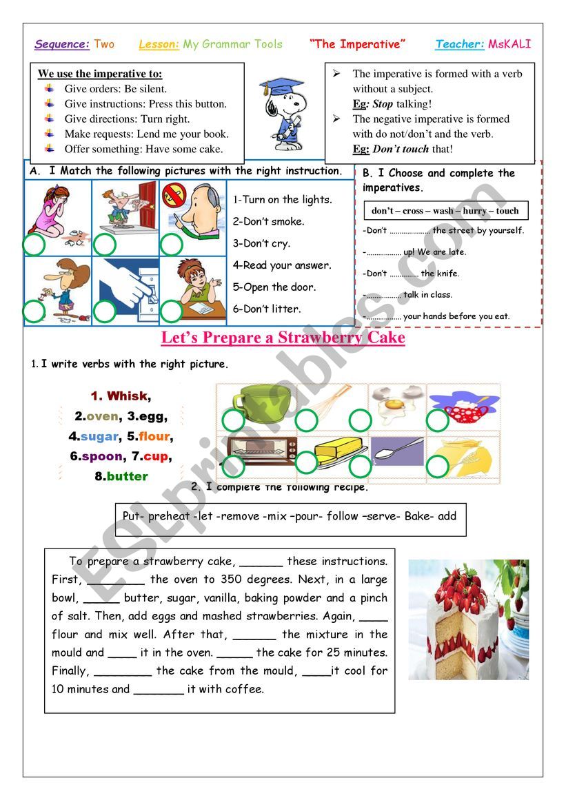 Imperative  worksheet