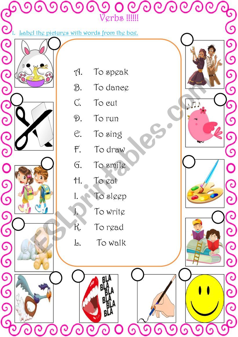 verbs for beginners worksheet